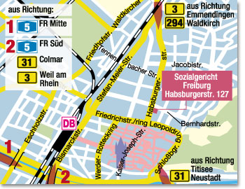 Lageplan Sozialgericht