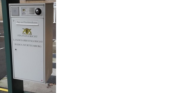 Das Bild zeigt den Nachtbriefkasten in Stuttgart