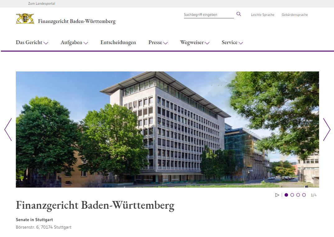 Das Bild zeigt das Gerichtsgebäude in Stuttgart